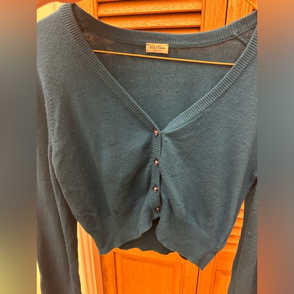 Talula Babaton blue cropped cardigan sweater Size Small - Picture 4 of 7